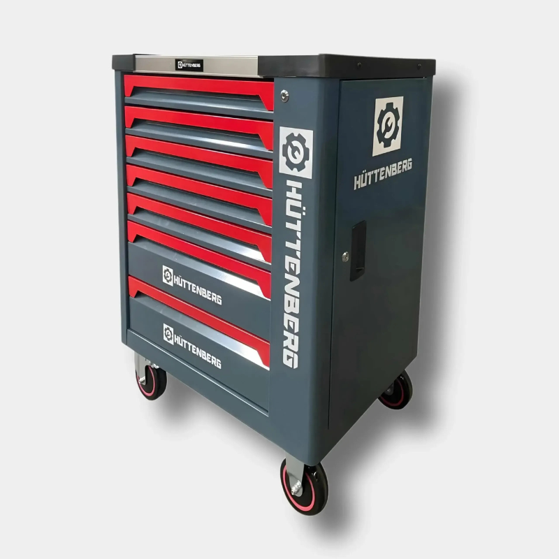 Chariot à Outils Professionnel 8 Tiroirs + Clé à Choc Pneumatique