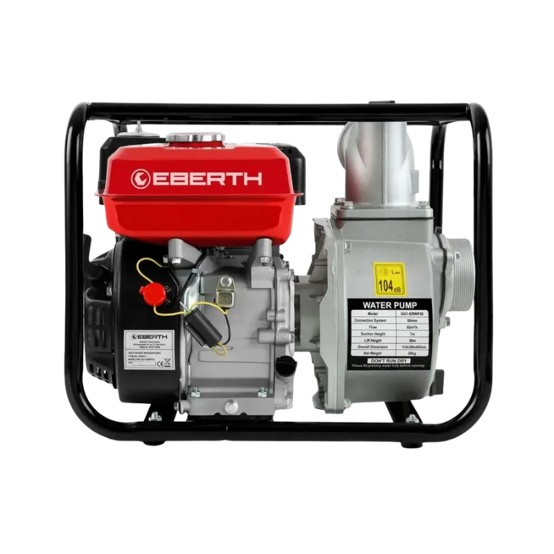 Motopompe à essence 4 temps, raccords 3″ avec 6,5 CV et débit de 60 000 l/h – Image 2