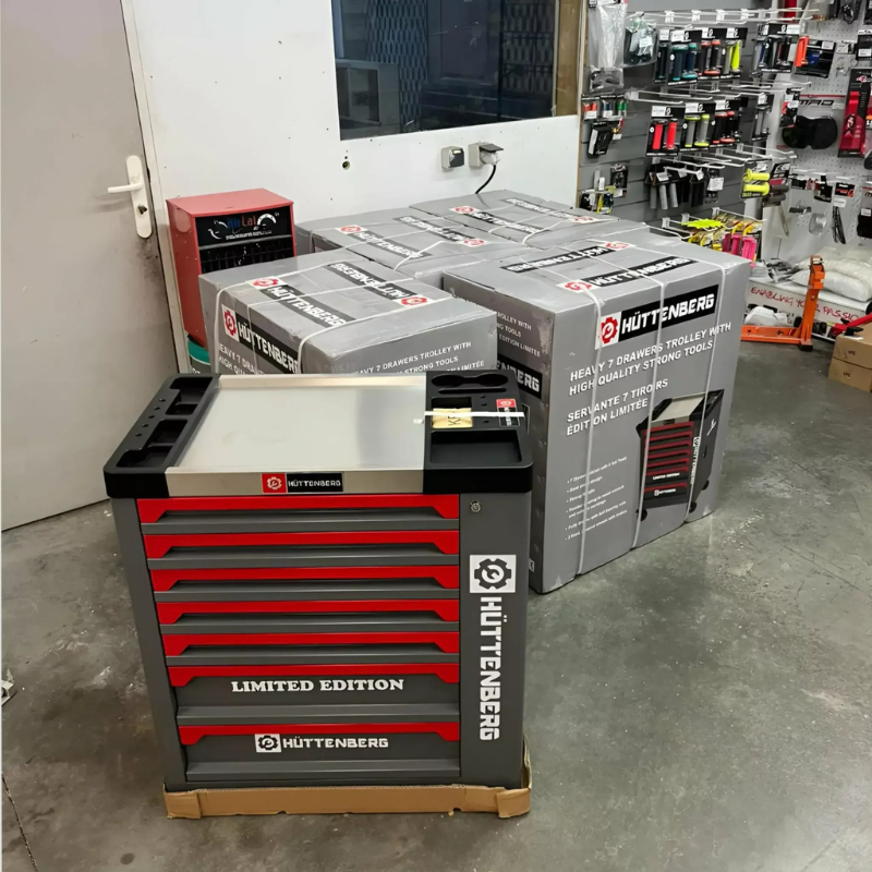 Chariot à Outils Professionnel 8 Tiroirs + Clé à Choc Pneumatique – Image 4