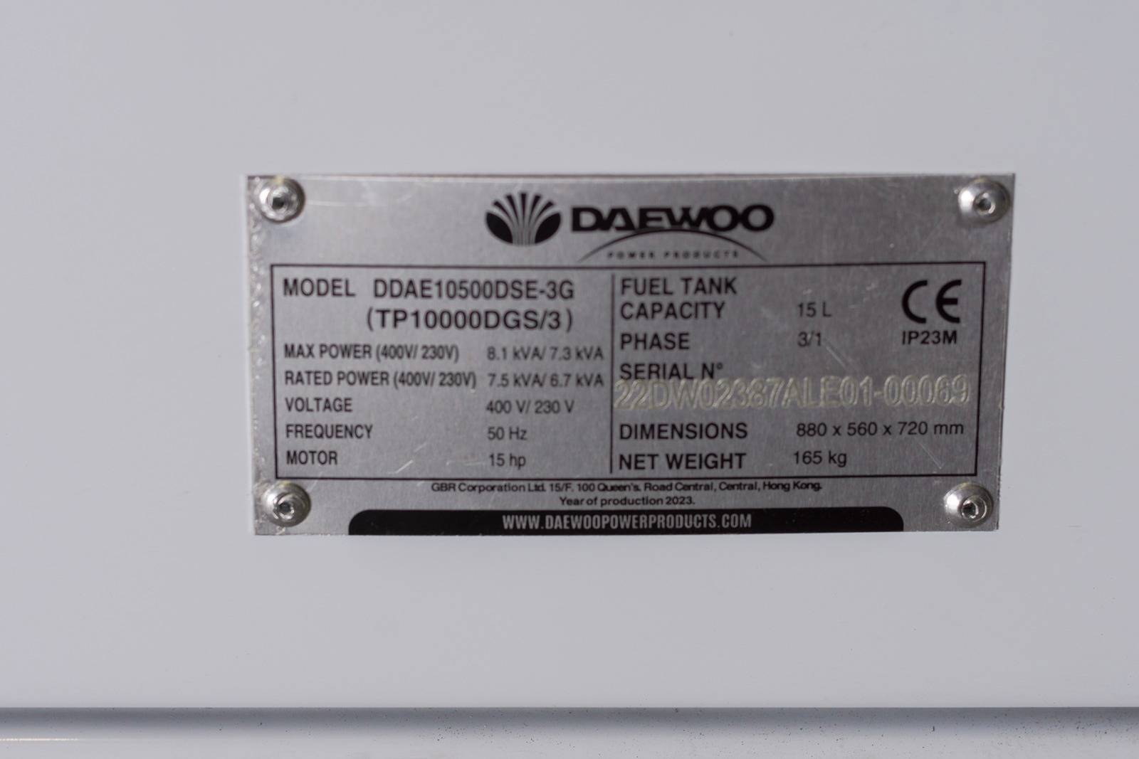 GÉNÉRATEUR DAEWOO DIESEL 8,1 kVA – Image 17